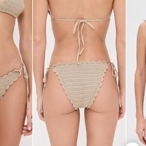 Beach Riot Tan Crochet Bikini